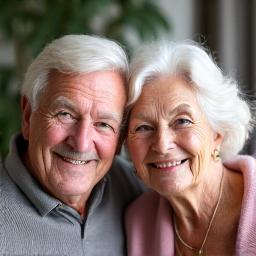 Headshot of Susan and Robert, a happy senior couple.
